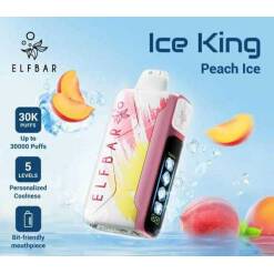 ELFBAR ICE KING 30000 puff - Peach Ice - ( RECHARGEABLE )