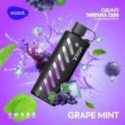 Vozol Disposable Shisha DTL 25000 puff - Grape Mint - ( RECHARGEABLE )