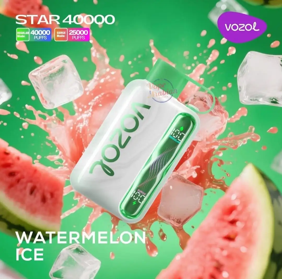 Vozol Disposable Star 40000 puff - Watermelon Ice - ( RECHARGEABLE ) 1 Vozol Disposable Star 40000 puff - Watermelon Ice - ( RECHARGEABLE )