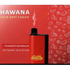 HAWANA PATRONE BAR Disposable 6500 puff - STRAWBERRY WATERMELON  - ( RECHARGEABLE ) 50 MG