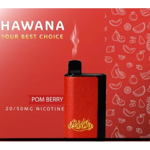 HAWANA PATRONE BAR Disposable 6500 puff - POM BERRY - ( RECHARGEABLE ) 50 MG