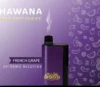 HAWANA PATRONE BAR Disposable 6500 puff - FRENCH GRAPE - ( RECHARGEABLE ) 50 MG
