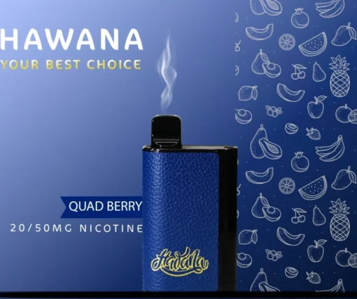 HAWANA PATRONE BAR 6500 سحبة للاستخدام مرة واحدة - QUAD BERRY - (قابلة لإعادة التوصيل) 50 ملغ