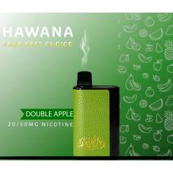 HAWANA PATRONE BAR 6500 سحبة للاستخدام مرة واحدة - تفاحة مزدوجة - (قابلة لإعادة التوصيل) 50 ملغ