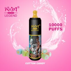 TORNADO K&M LEGEND 10000 سحبة للاستخدام مرة واحدة - قطن CANDY - (قابلة لإعادة التوصيل)