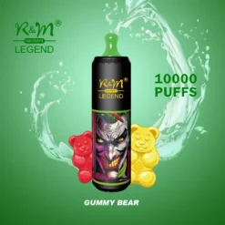 TORNADO K&M LEGEND 10000 سحبة للاستخدام مرة واحدة - GUMMY BEAR - (قابلة لإعادة التوصيل)