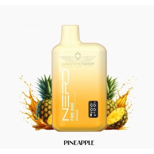 NERD Disposable 8000 PUFF - PINEAPPLE - 20 MG ( RECHARGABLE )