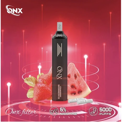 ONX Disposable 5000 PUFF - STRAWBERRY WATERMELON - 50 MG ( NOT RECHARGABLE ) 1 ONX Disposable 5000 PUFF - STRAWBERRY WATERMELON - 50 MG ( NOT RECHARGABLE )