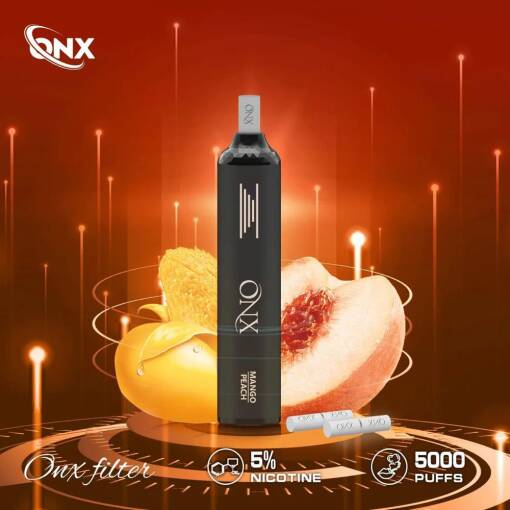 ONX Disposable 5000 PUFF - MANGO PEACH - 50 MG (غير قابلة لإعادة التوصيل)