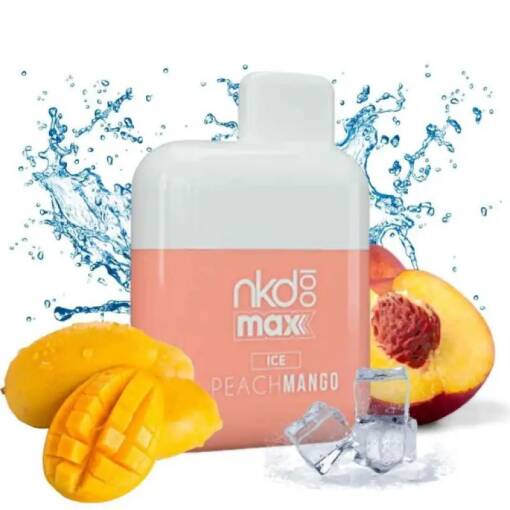 NKD 100 MAX Disposable 4500 PUFF - MANGO PEACH - 50 MG (قابلة لإعادة التوصيل)