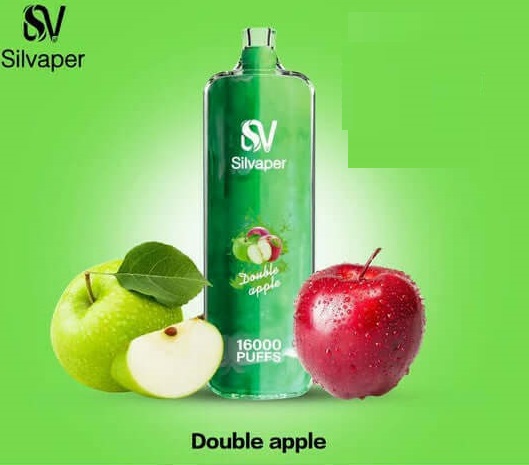 Silvaper DL للاستخدام مرة واحدة 12000 - تفاحة مزدوجة - (قابلة لإعادة التوصيل) 3 ملغ 1 Silvaper DL للاستخدام مرة واحدة 12000 - تفاحة مزدوجة - (قابلة لإعادة التوصيل) 3 ملغ