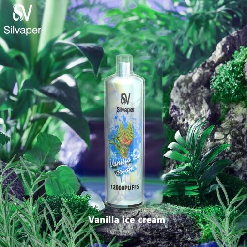 Silvaper DL Disposable 12000  - Vanilla ice cream - ( RECHARGEABLE ) 3 MG