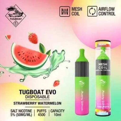 قارب سحب للاستخدام مرة واحدة - بطيخ الفراولة - 4500 سحبة