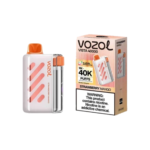 Vozol  Disposable Vista 40000 puff - Strawberry Mango - ( RECHARGEABLE )