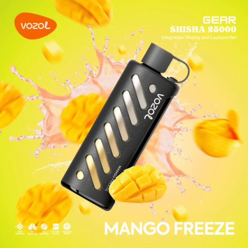 Vozol Disposable Shisha DTL 25000 puff - MANGO FREEZE - ( RECHARGEABLE )
