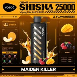 Vozol Disposable Shisha DTL 25000 puff - MAIDEN KILLER - ( RECHARGEABLE )