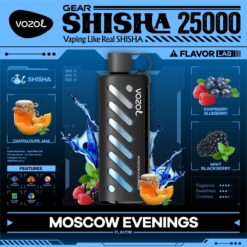 Vozol Disposable Shisha DTL 25000 puff - MOSCOW EVENINGS - ( RECHARGEABLE )