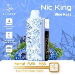 ELFBAR NIC KING 30000 puff - BLUE RAZZ - ( RECHARGEABLE )