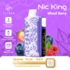ELFBAR NIC KING 30000 puff - MIXED BERRY - ( RECHARGEABLE )