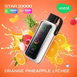 Vozol Disposable Star 20000 puff - Orange Pineapple Lychee - ( RECHARGEABLE )