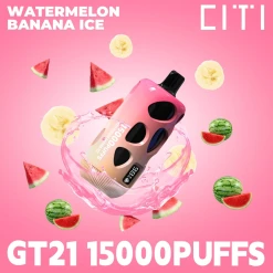 Citi Disposable 15000 puff GT21 - WATERMELON BANANA ICE - ( RECHARGEABLE ) 20 MG