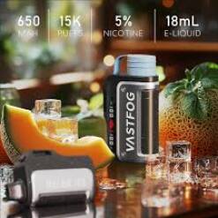 Vastfog Disposable 15000 puff - MELON ICE  - ( RECHARGEABLE ) 50 MG