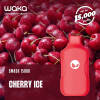 سيجارة واكا سماش قابلة لإعادة التوصيل، ١٥٠٠٠ سحبة - بطعم الكرز والآيس - (قابلة لإعادة التوصيل)