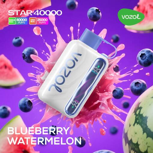 Vozol  Disposable Star 40000 puff - Blueberry Watermelon - ( RECHARGEABLE )