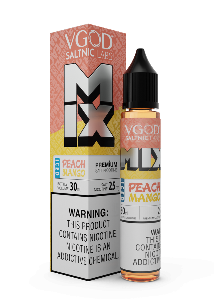 مشروب الخوخ المآيس - VGOD - مملح - 30 مل مشروب الخوخ المآيس PEACH MANGO - VGOD - مملح - 30 مل