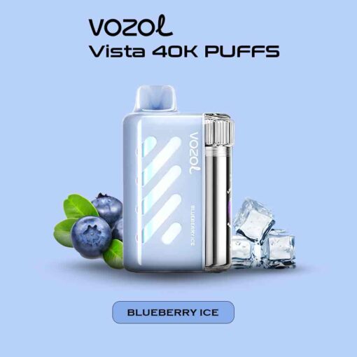 Vozol  Disposable Vista 40000 puff - BLUEBERRY ICE - ( RECHARGEABLE )