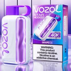 Vozol  Disposable Star 40000 puff - Grape Ice - ( RECHARGEABLE )