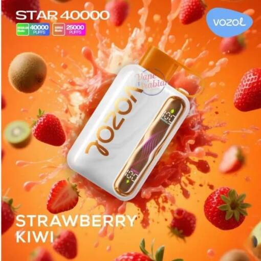 Vozol  Disposable Star 40000 puff - Strawberry Kiwi - ( RECHARGEABLE )