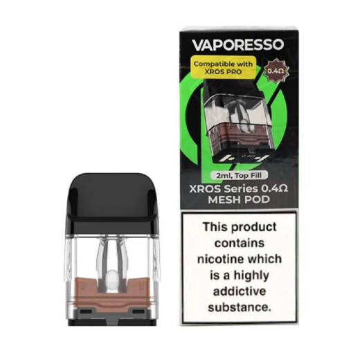 VAPORESSO XROS REPLACEMENT PODS 0.4 ohm (1pic) 1 VAPORESSO XROS REPLACEMENT PODS 0.4 ohm (1pic)