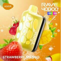 Vozol  Disposable Rave 40000 puff - Strawberry Mango - ( RECHARGEABLE )