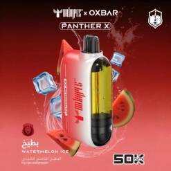 OXBAR بانثر إكس، عبوة استخدام واحد، 50000 سحبة - بطيخ مآيس - (قابلة لإعادة التوصيل)