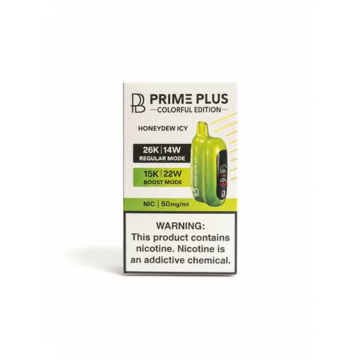 PRIME PLUS 26000 puff - HONEYDEW ICY - ( RECHARGEABLE ) 1 PRIME PLUS 26000 puff - HONEYDEW ICY - ( RECHARGEABLE )