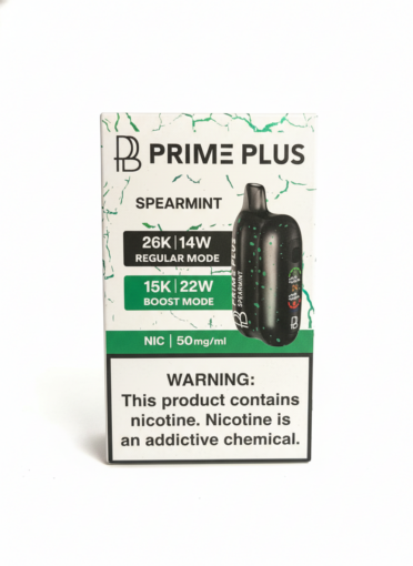 PRIME PLUS 26000 puff - SPEARMINT - ( RECHARGEABLE )
