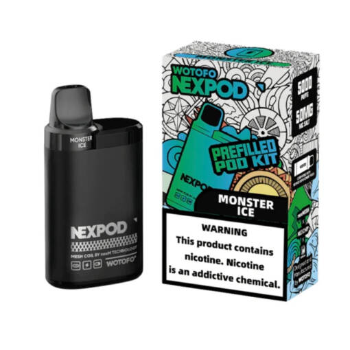 Wotofo nexPOD Disposable Pods 5000 puff - Monster Ice - ( RECHARGEABLE ) - CHANGABLE POD