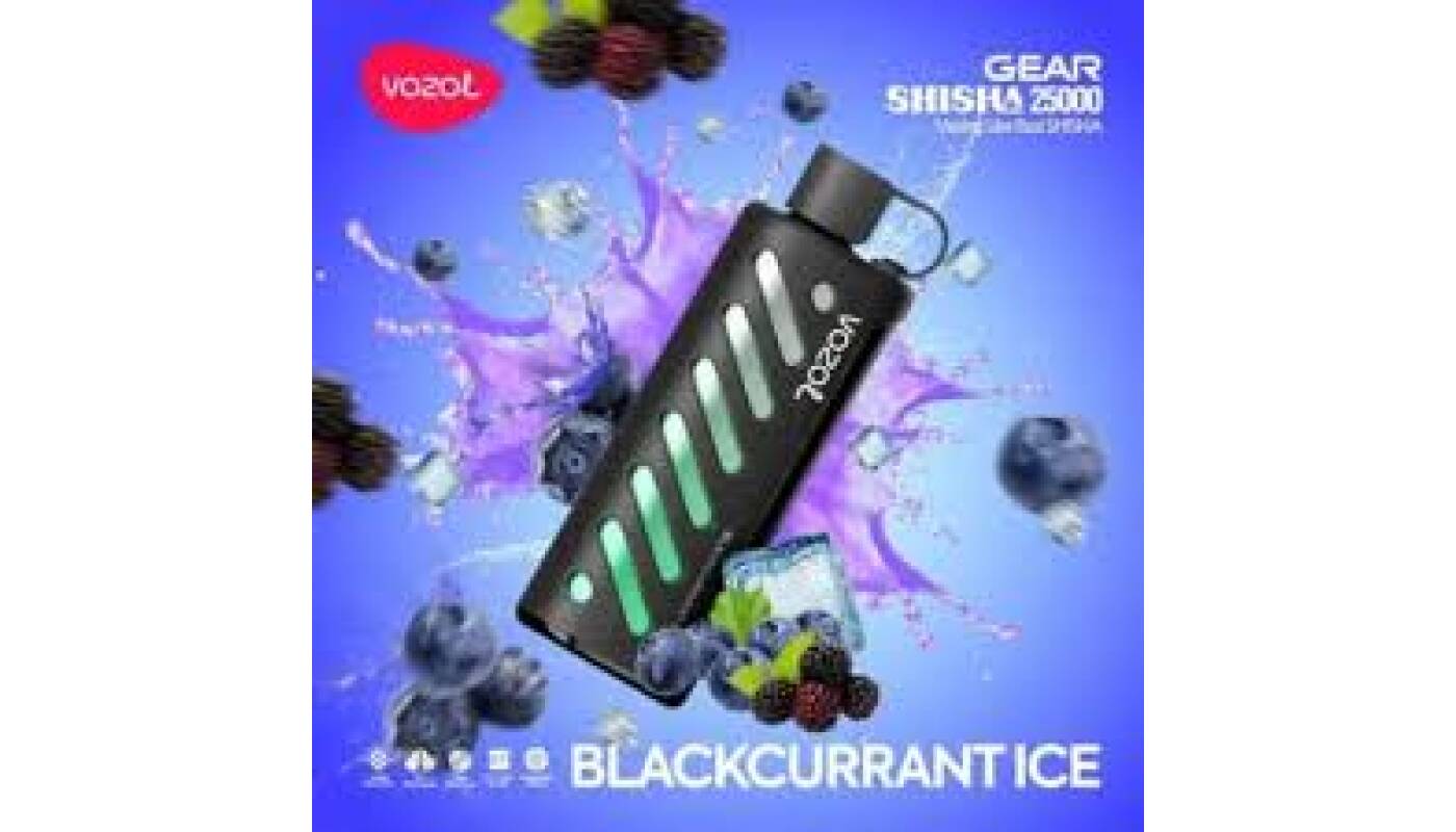 شيشة جير Vozol، ٢٥٠٠٠ سحبة - بطعم الكشمش الأسود المآيس - (قابلة لإعادة التوصيل) - Beta Vape