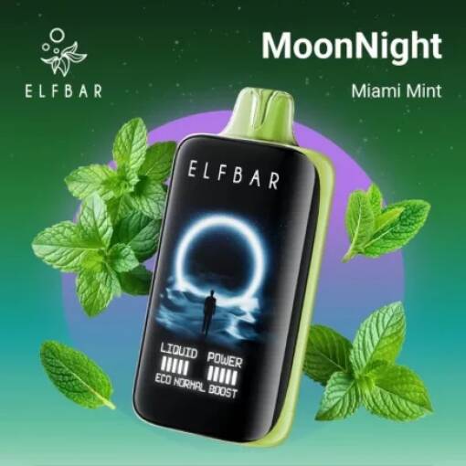 ELFBAR MOONNIGHT 40000 puff - MIAMI MINT - ( RECHARGEABLE ) 1 ELFBAR MOONNIGHT 40000 puff - MIAMI MINT - ( RECHARGEABLE )
