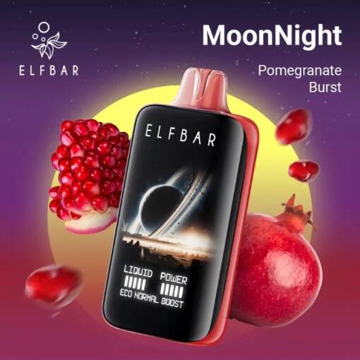 ELFBAR MOONNIGHT 40000 puff - POMEGRANATE BURST - ( RECHARGEABLE ) 1 ELFBAR MOONNIGHT 40000 puff - POMEGRANATE BURST - ( RECHARGEABLE )