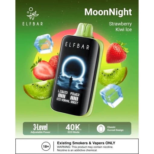 ELFBAR مون نايت 40000 سحبة - فراولة كيوي - ( قابلة للشحن )