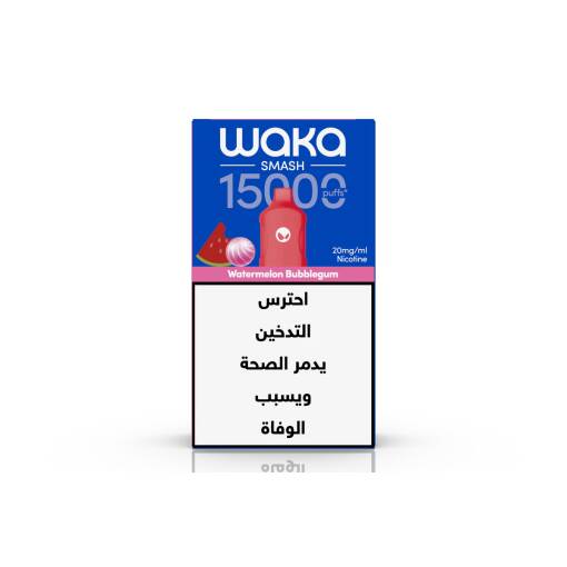 Waka Smash Disposable 15000 puff - Watermelon Bubblegum - ( RECHARGEABLE )
