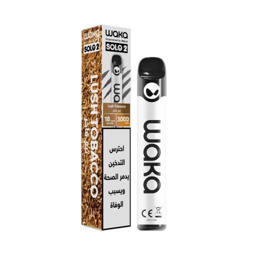 Waka Solo2 Disposable 3000 puff - Lush Tobacco - ( RECHARGEABLE )
