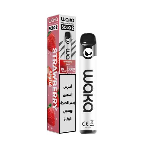 Waka Solo2 Disposable 3000 puff - Strawberry - ( RECHARGEABLE )
