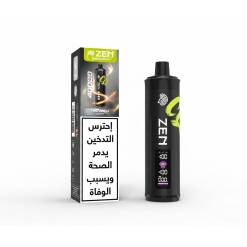 شيشة ZEN CLOUD للاستخدام مرة واحدة، 40000 نفخة - بنكهة التفاحتين - (قابلة لإعادة الشحن)