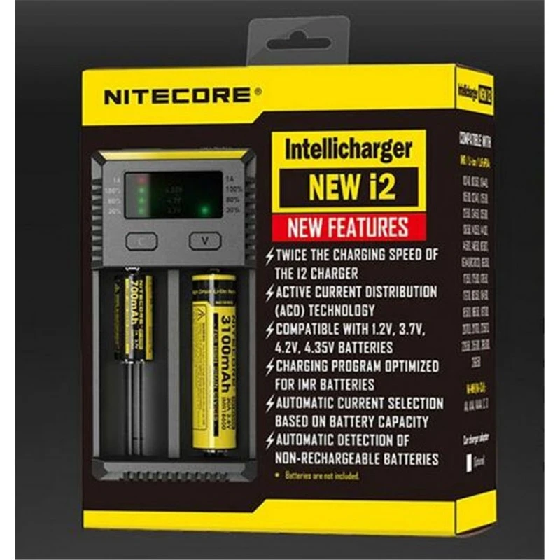 شاحن NiteCore i2 Intellicharger ثنائي القناة 1 شاحن NiteCore i2 Intellicharger ثنائي القناة