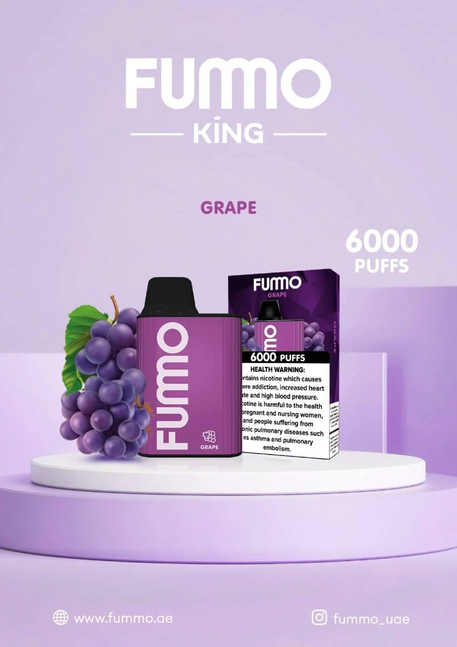 FUMMO 6000 puff - Grape - ( RECHARGEABLE ) 1 FUMMO 6000 puff - Grape - ( RECHARGEABLE )