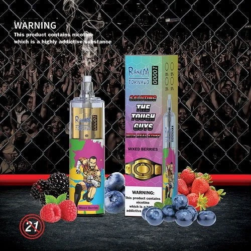 TORNADO Disposable 10000 puff - Mix Berries - ( RECHARGEABLE ) 1 TORNADO Disposable 10000 puff - Mix Berries - ( RECHARGEABLE )