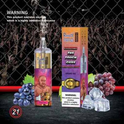 TORNADO Disposable 10000 puff - Grape Ice - ( RECHARGEABLE )